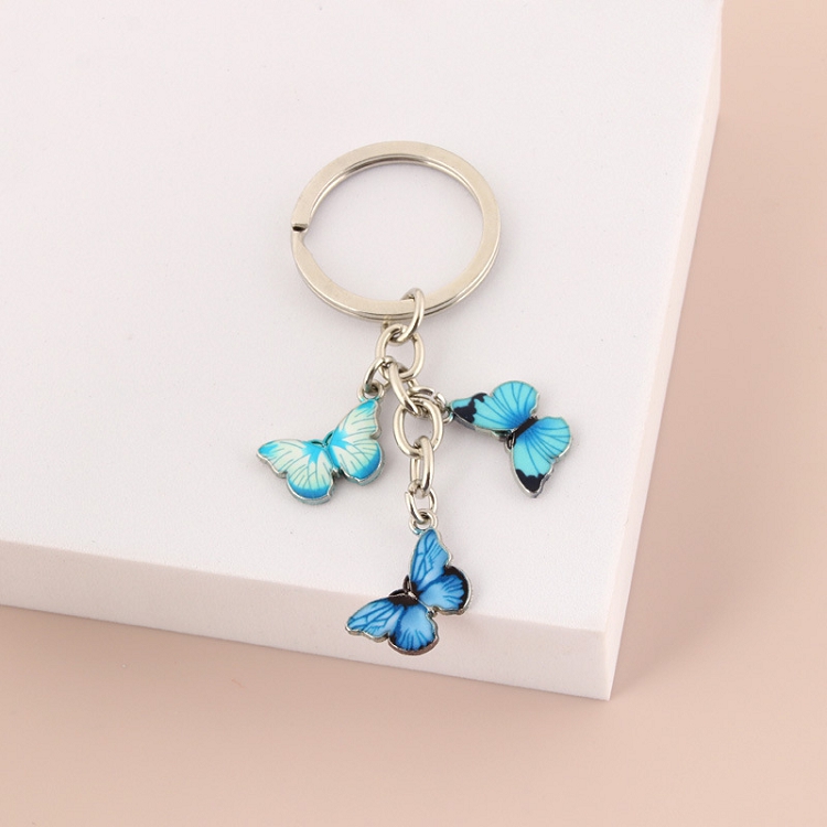 Aliexpress cross-border new colorful enamel butterfly key chain Insect car key female bag accessories gifts ?